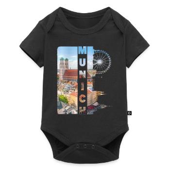 Munich Germany City Skyline Home Love - Baby Premium short-sleeve bodysuit - black - Front