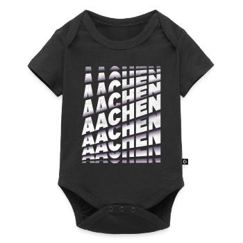 Aachen Germany City Font Skyline Home - Baby Premium short-sleeve bodysuit - black - Front