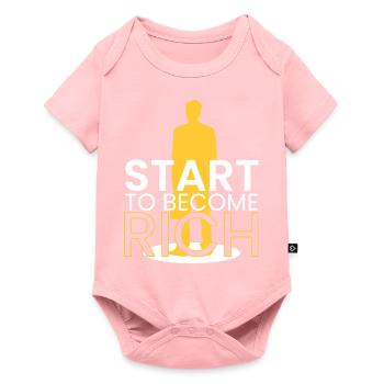 commencer à devenir riche - Body à manches courtes Premium Bébé - rose - Devant
