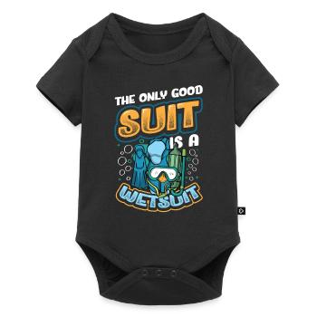 Der Einzige Gute Anzug Ist Ein Neoprenanzug - Baby Premium Kurzarmbody - Schwarz - Vorne