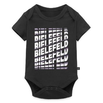 Bielefeld Germany City Font Skyline Home - Baby Premium short-sleeve bodysuit - black - Front