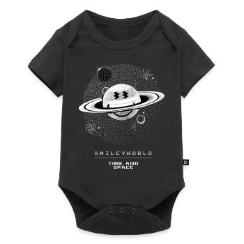 SmileyWorld Saturne Smiley - Body à manches courtes Premium Bébé - noir - Devant