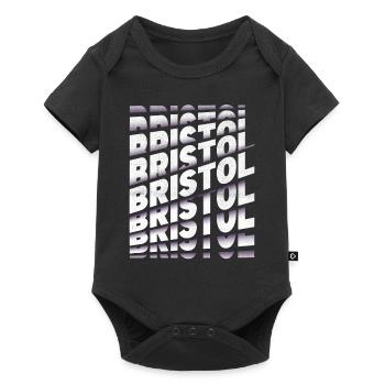 Bristol Angleterre UK City Font Skyline Accueil - Body à manches courtes Premium Bébé - noir - Devant