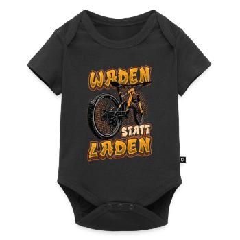 Waden Statt Laden, Mountain Bike, Mtb. - Baby Premium Kurzarmbody - Schwarz - Vorne