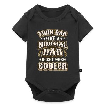 Papa jumeau, comme un père normal, seulement beaucoup plus cool. - Body à manches courtes Premium Bébé - noir - Devant