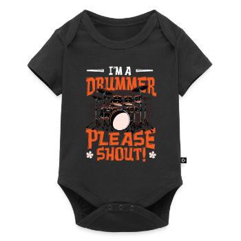 Je suis un batteur s’il vous plaît crier - Body à manches courtes Premium Bébé - noir - Devant