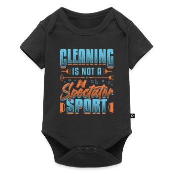Le nettoyage n’est pas un sport de spectateur, le nettoyage de la maison. - Body à manches courtes Premium Bébé - noir - Devant