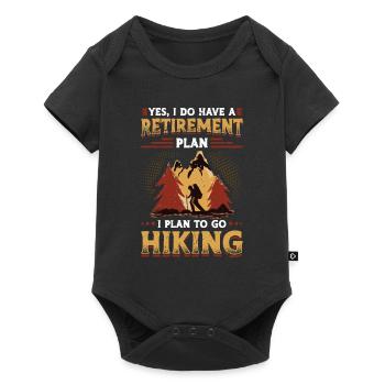 Retirement plan Hiking, pensioners, hikers. - Baby Premium short-sleeve bodysuit - black - Front