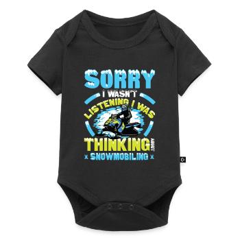 Nachdenken Über Snowmobiling Snowmobile - Baby Premium Kurzarmbody - Schwarz - Vorne