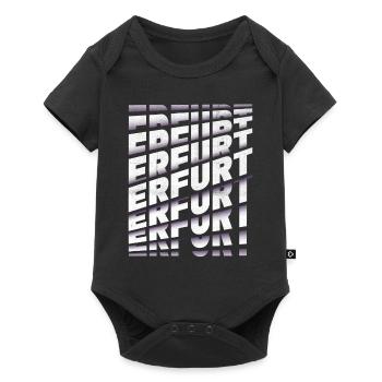 Erfurt Germany City Font Skyline Home - Baby Premium short-sleeve bodysuit - black - Front