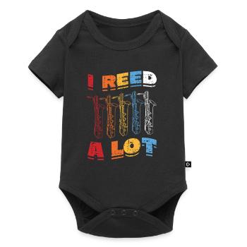 I Reed A Lot - Saxophonspieler Saxophon. - Baby Premium Kurzarmbody - Schwarz - Vorne