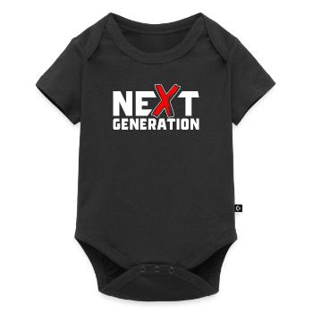 Next Generation X Buchstaben / X-Symbol - Baby Premium Kurzarmbody - Schwarz - Vorne