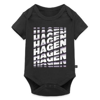 Hagen Germany City Font Skyline Home - Baby Premium short-sleeve bodysuit - black - Front