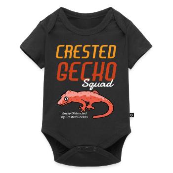 Joli reptile exotique lézard Crested Gecko Squad - Body à manches courtes Premium Bébé - noir - Devant