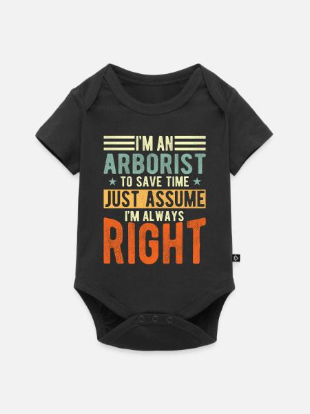 arborist - Premium kortermet body for barn - svart