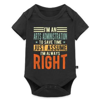 Arts Administration - Body à manches courtes Premium Bébé - noir - Devant