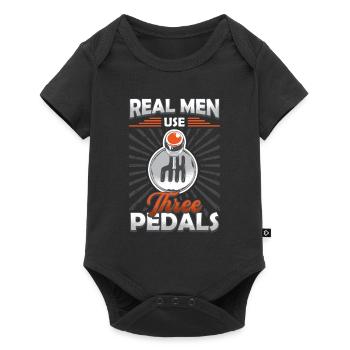 Real men use three pedals, auto shifting. - Baby Premium short-sleeve bodysuit - black - Front