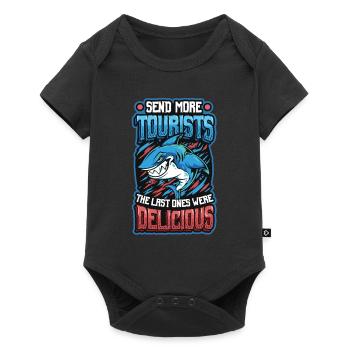 Envoyer plus de touristes - Body à manches courtes Premium Bébé - noir - Devant