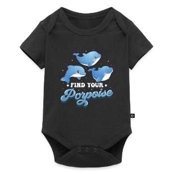 Find Your Porpoise Marine Biologist Dolphin - Baby Premium short-sleeve bodysuit - black - Front