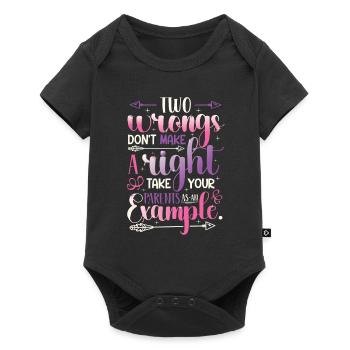 Two injustices do not make a right. - Baby Premium short-sleeve bodysuit - black - Front
