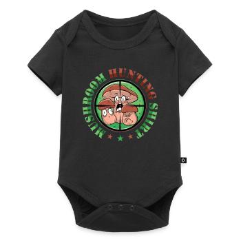 Chasse aux champignons cueilleurs de champignons - Body à manches courtes Premium Bébé - noir - Devant