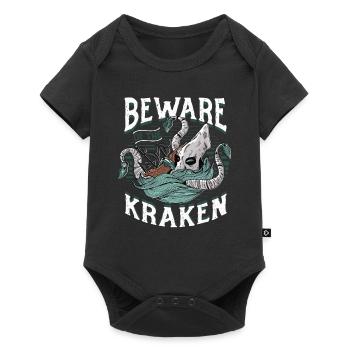 Méfiez-vous du Kraken - Body à manches courtes Premium Bébé - noir - Devant