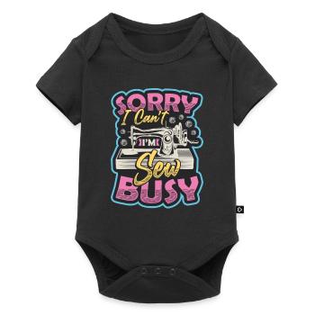 Sorry, I can't sew busy - Baby Premium short-sleeve bodysuit - black - Front