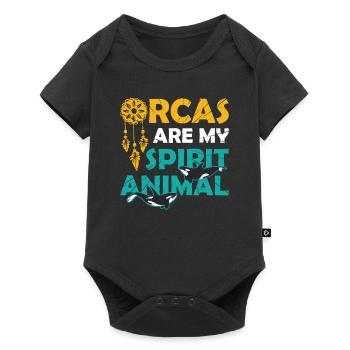 Der Orca Ist Mein Seelentier, Wal, Orca. - Baby Premium Kurzarmbody - Schwarz - Vorne
