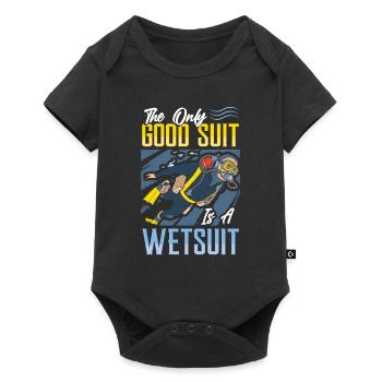 Der Einzig Gute Anzug Ist Ein Neoprenanzug - Baby Premium Kurzarmbody - Schwarz - Vorne