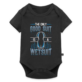 Der Einzig Gute Anzug Ist Ein Neoprenanzug - Baby Premium Kurzarmbody - Schwarz - Vorne