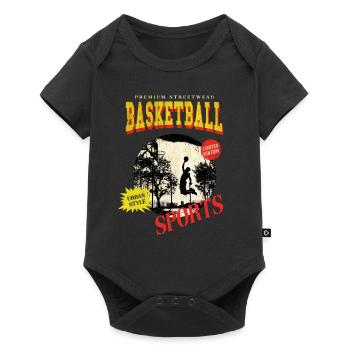 Basketteur Basketteur Dunking Sport Vintage - Body à manches courtes Premium Bébé - noir - Devant