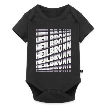 Heilbronn Germany City Font Skyline Home - Baby Premium short-sleeve bodysuit - black - Front