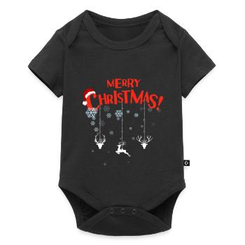 merry christmas - Baby Premium short-sleeve bodysuit - black - Front