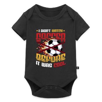 Je ne regardais pas le football avant que ce soit cool - Body à manches courtes Premium Bébé - noir - Devant