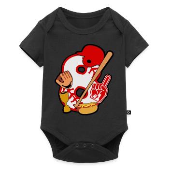 Baseball 8. Geburtstagsparty Nummer 8 - 8 Jahre - Baby Premium Kurzarmbody - Schwarz - Vorne