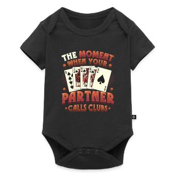 The moment your partner plays the club - Baby Premium short-sleeve bodysuit - black - Front