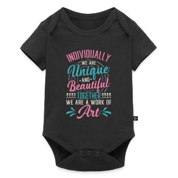 Together we are a work of art, preschool teacher - Baby Premium short-sleeve bodysuit - black - Front