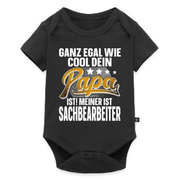 Sachbearbeiter Papa Vater Vatertag Cooler Papa - Baby Premium Kurzarmbody - Schwarz - Vorne