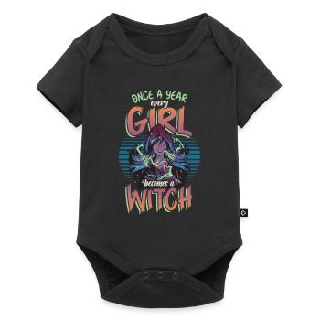 Une fois par an, chaque fille devient Halloween - Body à manches courtes Premium Bébé - noir - Devant