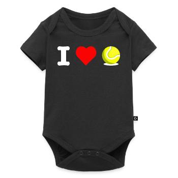 I LOVE PADEL - Cadeau joueurs, amoureux de padel - Body à manches courtes Premium Bébé - noir - Devant