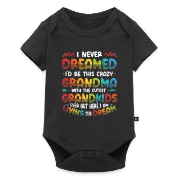 Une grand-mère fière aime ses petits-enfants - Body à manches courtes Premium Bébé - noir - Devant
