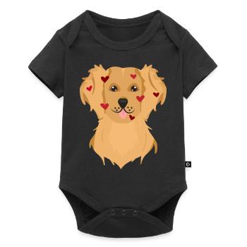 Golden Retriever - Baby Premium short-sleeve bodysuit - black - Front