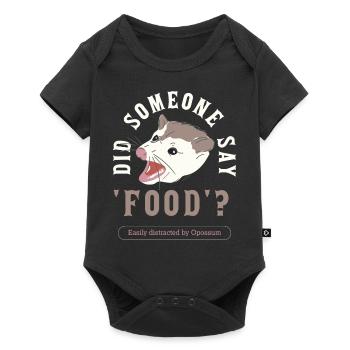 Nourriture : dicton ironique, pizza, opossum, - Body à manches courtes Premium Bébé - noir - Devant