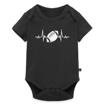 ECG Pulse Heart Line Football US Sports Cadeau - Body à manches courtes Premium Bébé - noir - Devant