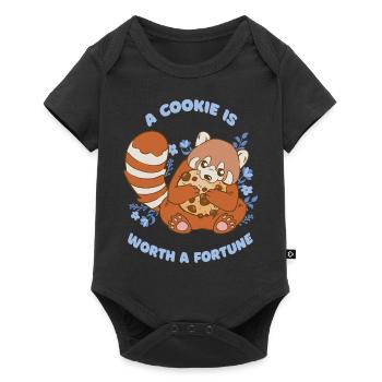 A Cookie Is Worth A Fortune Funny Cookie Lover - Baby Premium short-sleeve bodysuit - black - Front