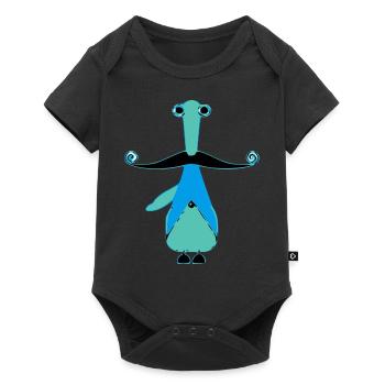 Lida the moustache - Baby Premium short-sleeve bodysuit - black - Front