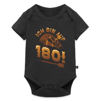 Ich Bin Auf 180, Dartspieler - Baby Premium Kurzarmbody - Schwarz - Vorne