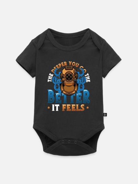 Tiefseetaucher, Gerätetauchen - Baby Premium Kurzarmbody - Schwarz
