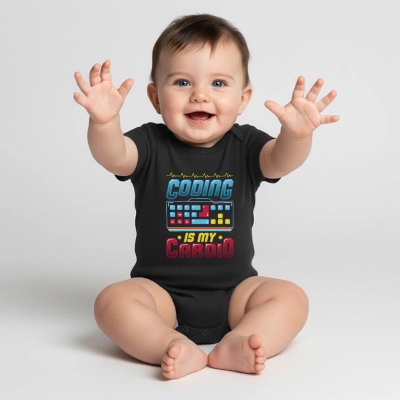 Coding is my cardio, code programmer Baby Premium short-sleeve bodysuit