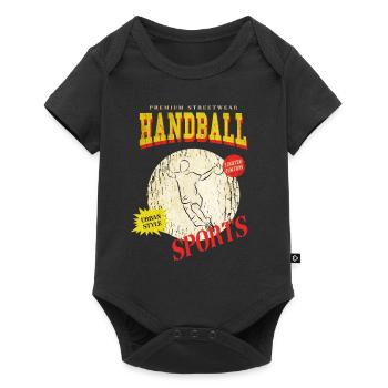 Handball Handball Player Handball Player Vintage Retro - Baby Premium short-sleeve bodysuit - black - Front